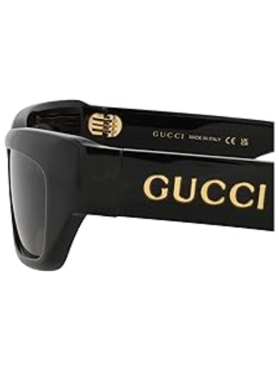 #228 NWT - Gucci Sharp Soft Cat Eye Sunglasses, Black-Black-Grey main image 5